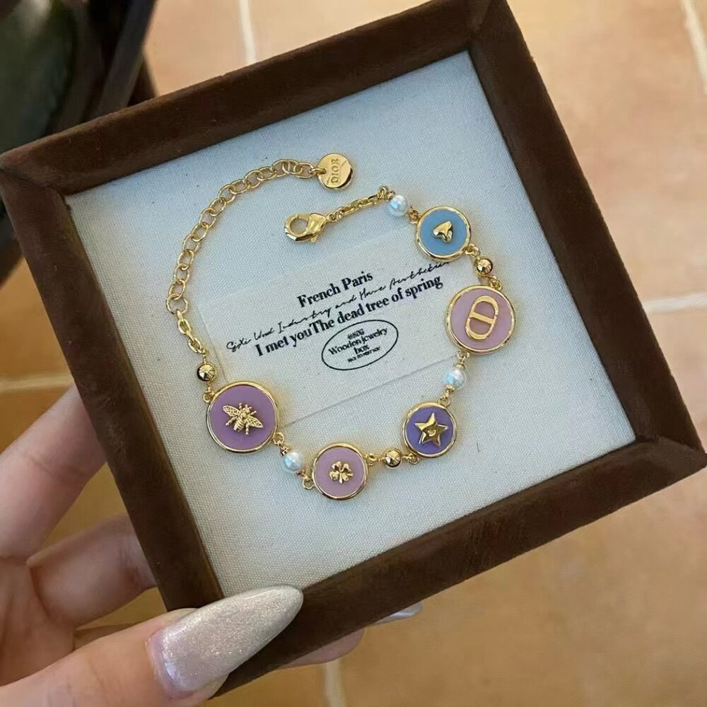 Dior gold round bracelet